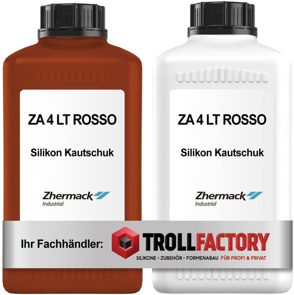 Zhermack Silikon Kautschuk ZA 4 LT Rosso rot weich Shore Härte 4 2KG