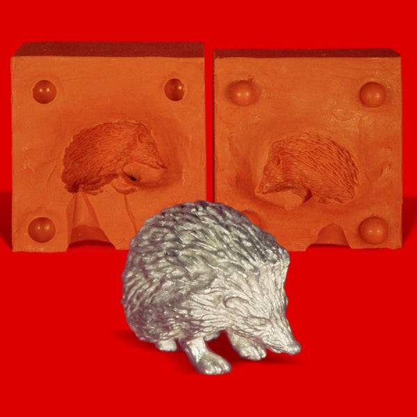 Zinn Giessform Igel Hedgehog - Silikonform hitzebeständig - benötigt 110g Reinzinn