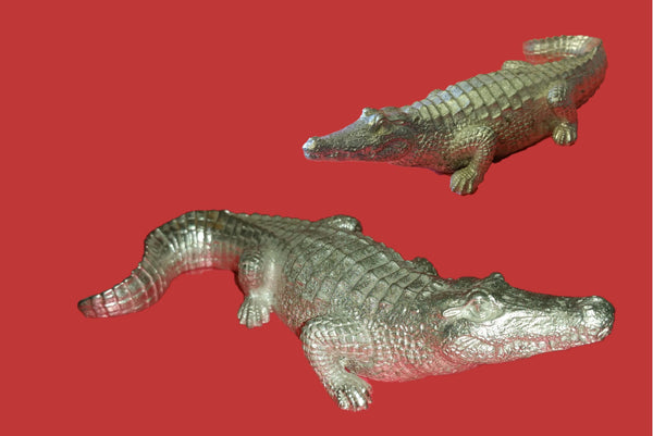 Zinn Giessform Krokodil - Silikonform hitzebeständig - benötigt ca.385 g Reinzinn